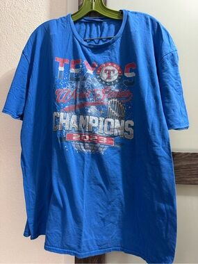 2023 World Series Champions Men's Blue Short Sleeve Tee